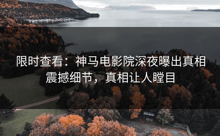 限时查看：神马电影院深夜曝出真相震撼细节，真相让人瞠目